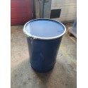 30 liter Metalen vat UNS blauw met deksel 