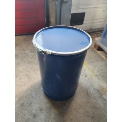 30 liter Metalen vat UNS blauw met deksel 