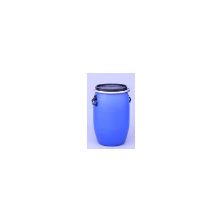 Plastic klemdekselvat 60 liter blauw