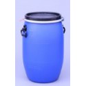 Plastic klemdekselvat 60 liter blauw