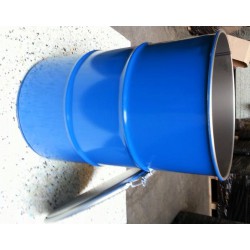 dekselvat 200 liter blauw